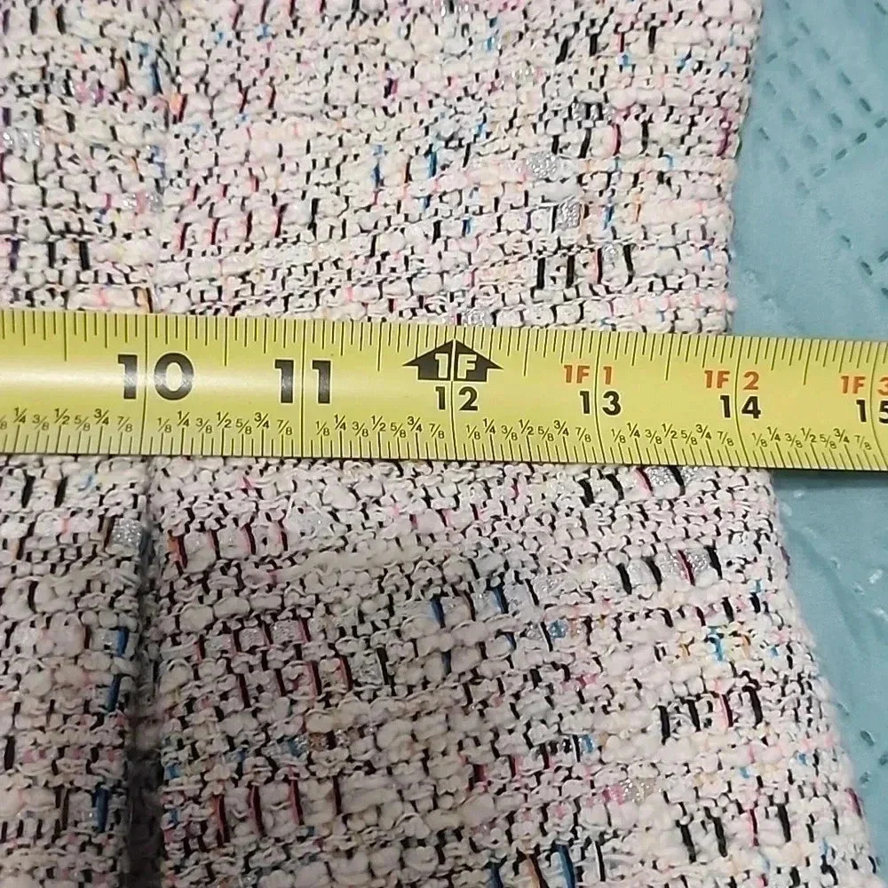 Rebecca Taylor Rainbow Pleated Tweed Mini Dress size 2 Sleeveless - Picture 13 of 16
